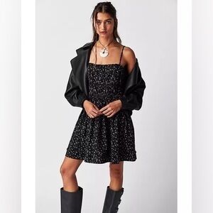 Free People Gabbi Mini Black Cherry Short Dress XS NWOT
